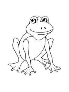 Frog sitting coloring page