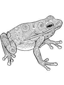 Frog coloring page for Adult