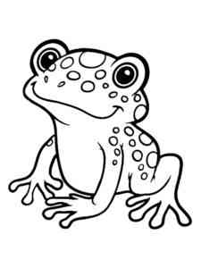 Cute Cartoon Frog coloring page