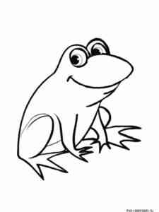 Simple Frog coloring page