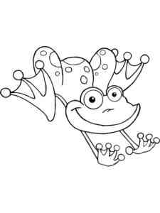 Frog jumps coloring page