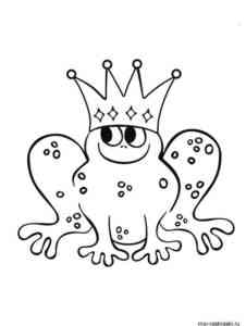 Frog Queen coloring page