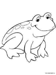 Cute Frog coloring page