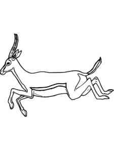 Jumping Gazelle coloring page