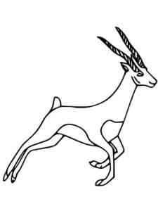 Running Gazelle coloring page