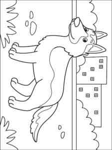 Cartoon German Shepherd coloring page