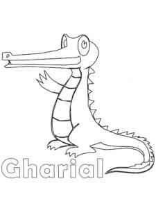 Funny Gharial coloring page