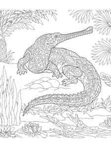 Antistress Gharial coloring page