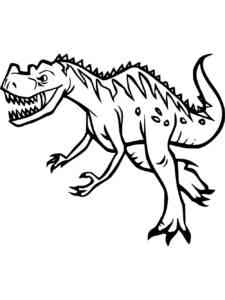 Running Giganotosaurus coloring page