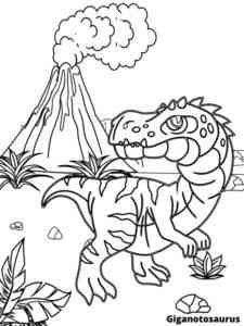 Cute Giganotosaurus coloring page