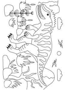 Cartoon Giganotosaurus coloring page