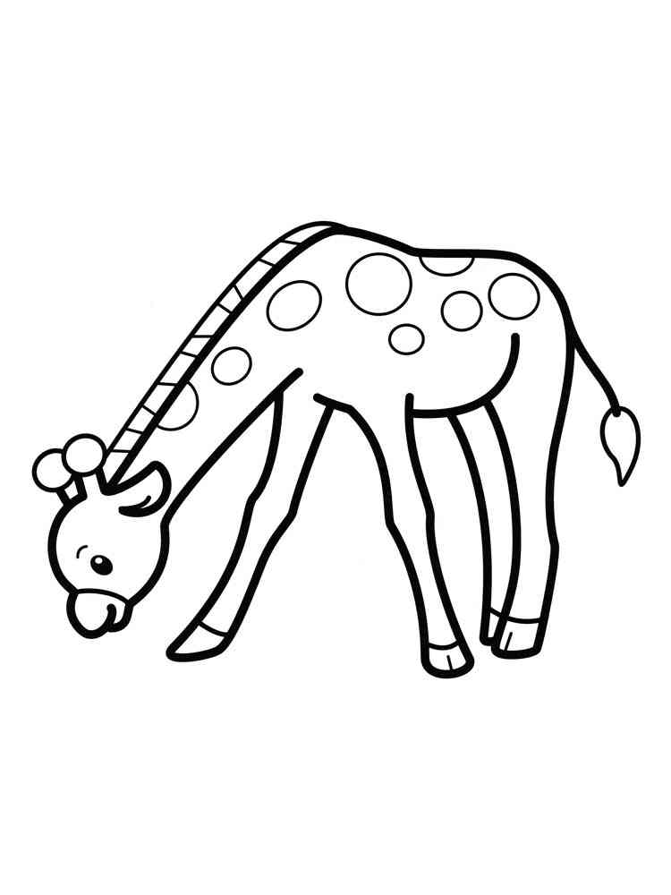 Easy Baby Giraffe coloring page