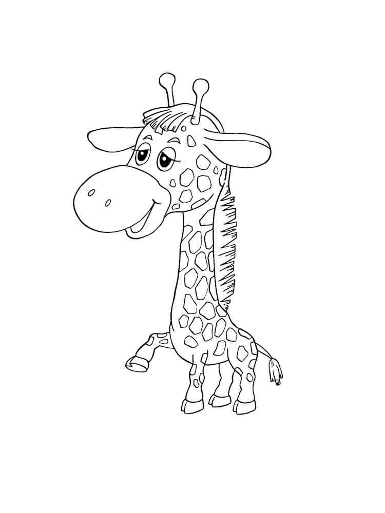 Cute Funny Giraffe coloring page