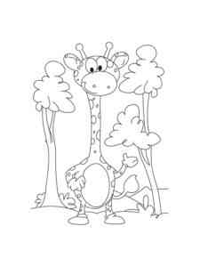 Friendly Giraffe coloring page