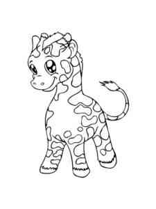 Chibi Giraffe coloring page