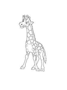 Happy Giraffe coloring page