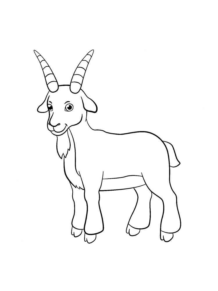 Easy Goat coloring page