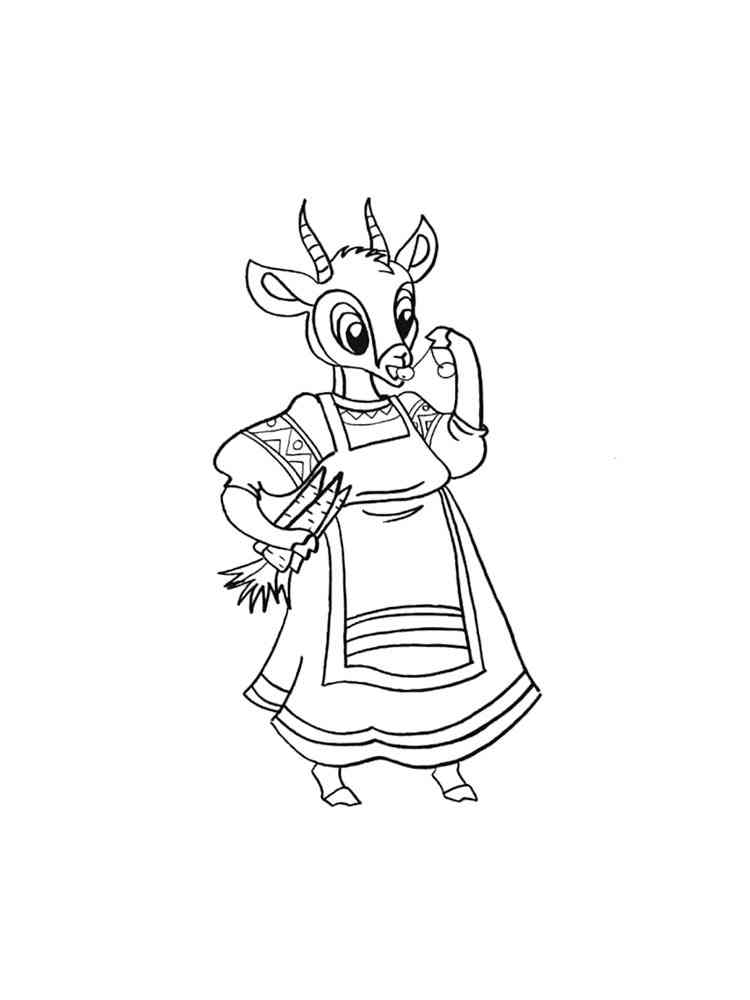 Goat Mother coloring page