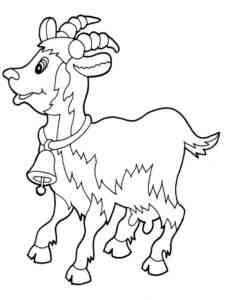 Funny Cartoon Goat coloring page