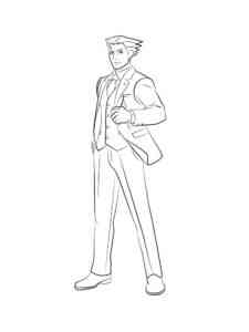 Lawyer Phoenix Wright coloring page