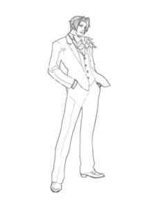 Miles Edgeworth coloring page