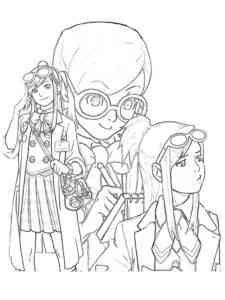 Ema Skye from Ace Attorney coloring page