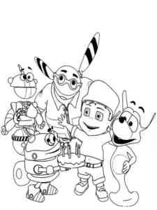 Adiboo Characters coloring page