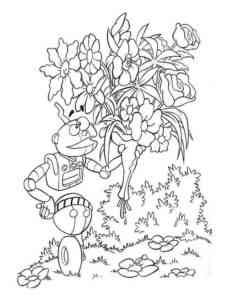 Character from Adiboo 2 coloring page