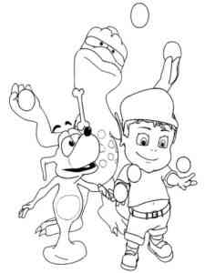 Characters from Adiboo coloring page