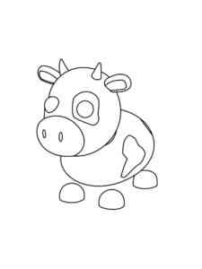 Cow Adopt Me coloring page