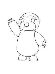 Sloth Adopt Me coloring page