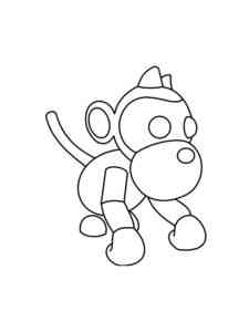 Monkey Adopt Me coloring page