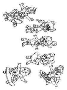 Alvin and the Chipmunks Characters coloring page