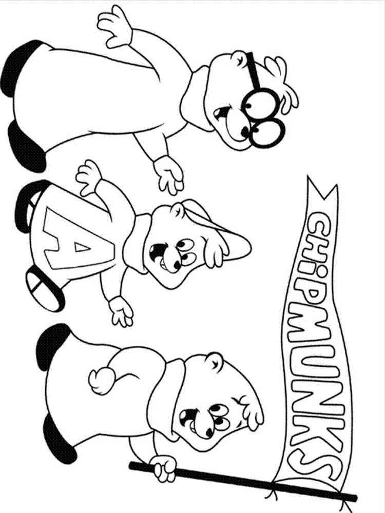 Easy Alvin and the Chipmunks coloring page