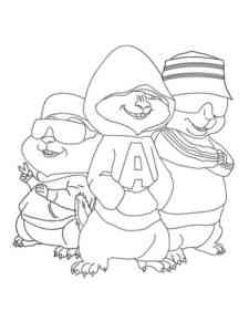 Simple Alvin and the Chipmunks coloring page