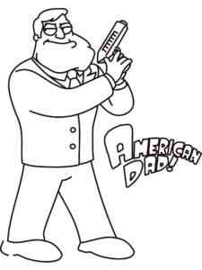 Stan Smith with gun coloring page