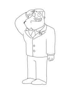 Stan from American Dad coloring page