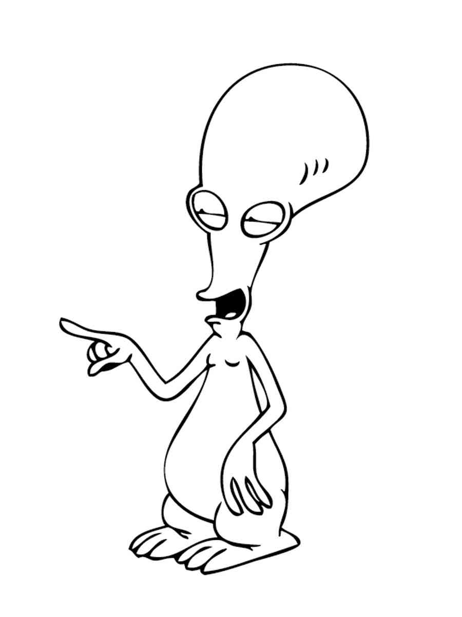 Roger Smith from American Dad coloring page