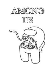 Venom Among Us coloring page