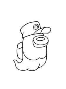 Ghost in the Hat coloring page