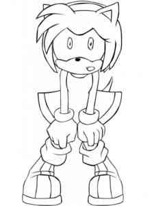 Funny Amy Rose coloring page