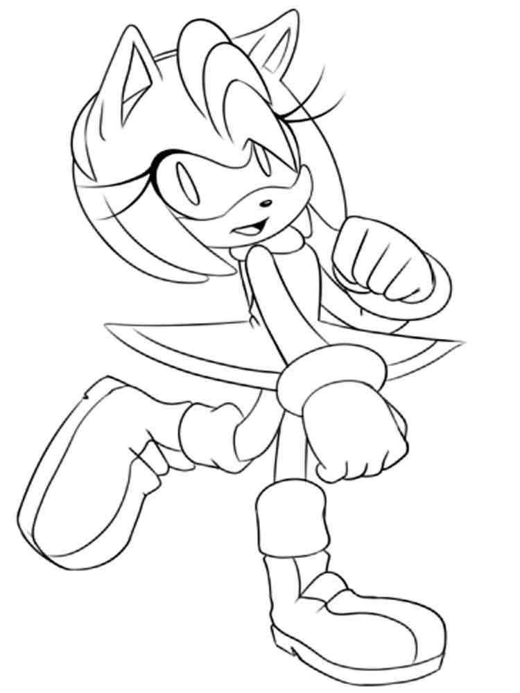 Beautiful Amy Rose coloring page