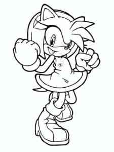 Amy Rose the Hedgehog coloring page
