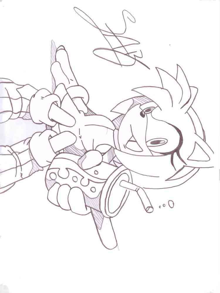 Amy Rose with a Pepsi can coloring page