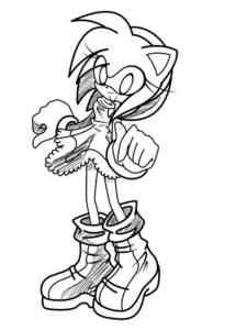 Cartoon Amy Rose coloring page