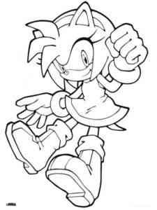 Lovely Amy Rose coloring page