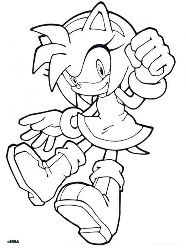 Lovely Amy Rose coloring page