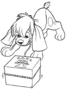 Pooka and cake coloring page
