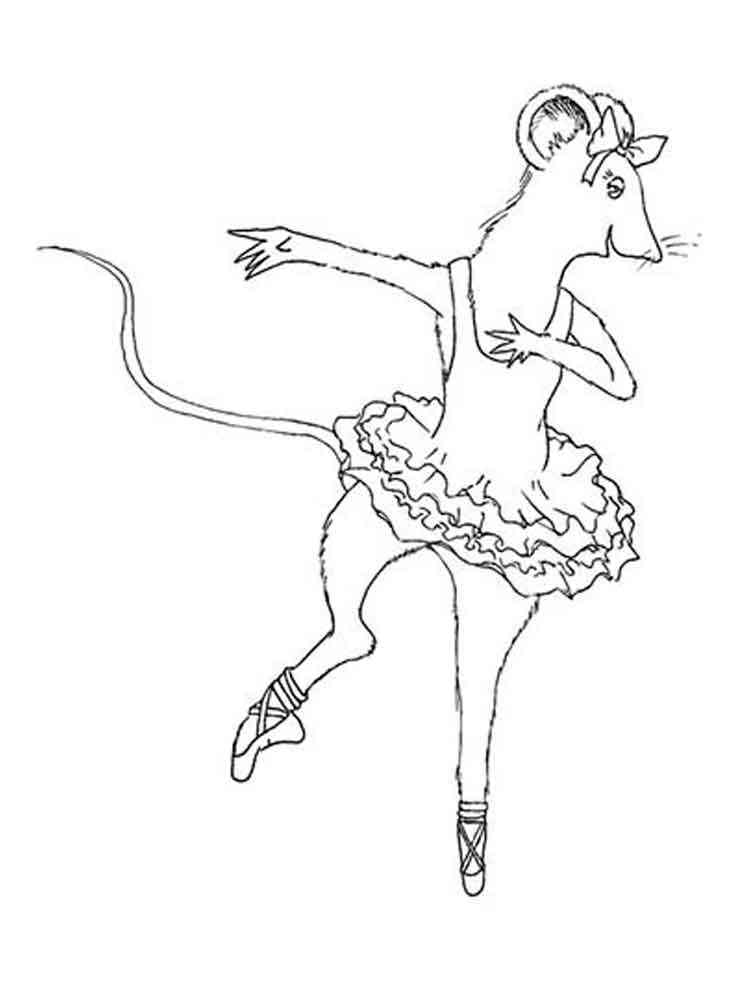 Angelina dances coloring page