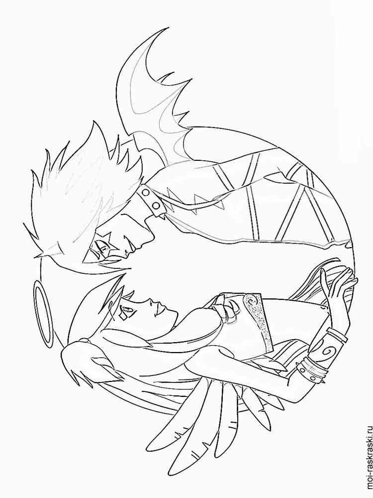 Sulfus and Raf portrait coloring page